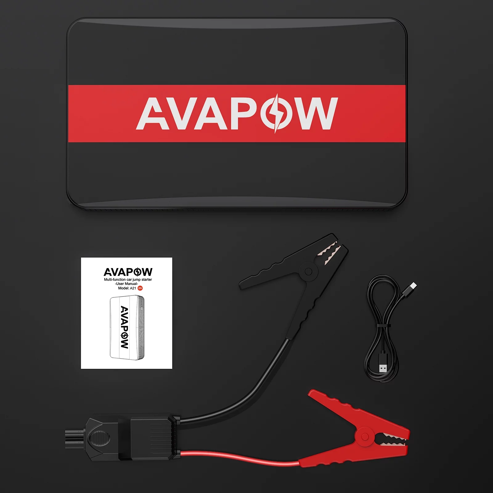 AVAPOW Car Jump Starter - 1000A Peak 12V Battery Jump Starter (up to 7.0L Gas) Booster Pack - Power Bank with Built-in LED Light - Inhomebuy