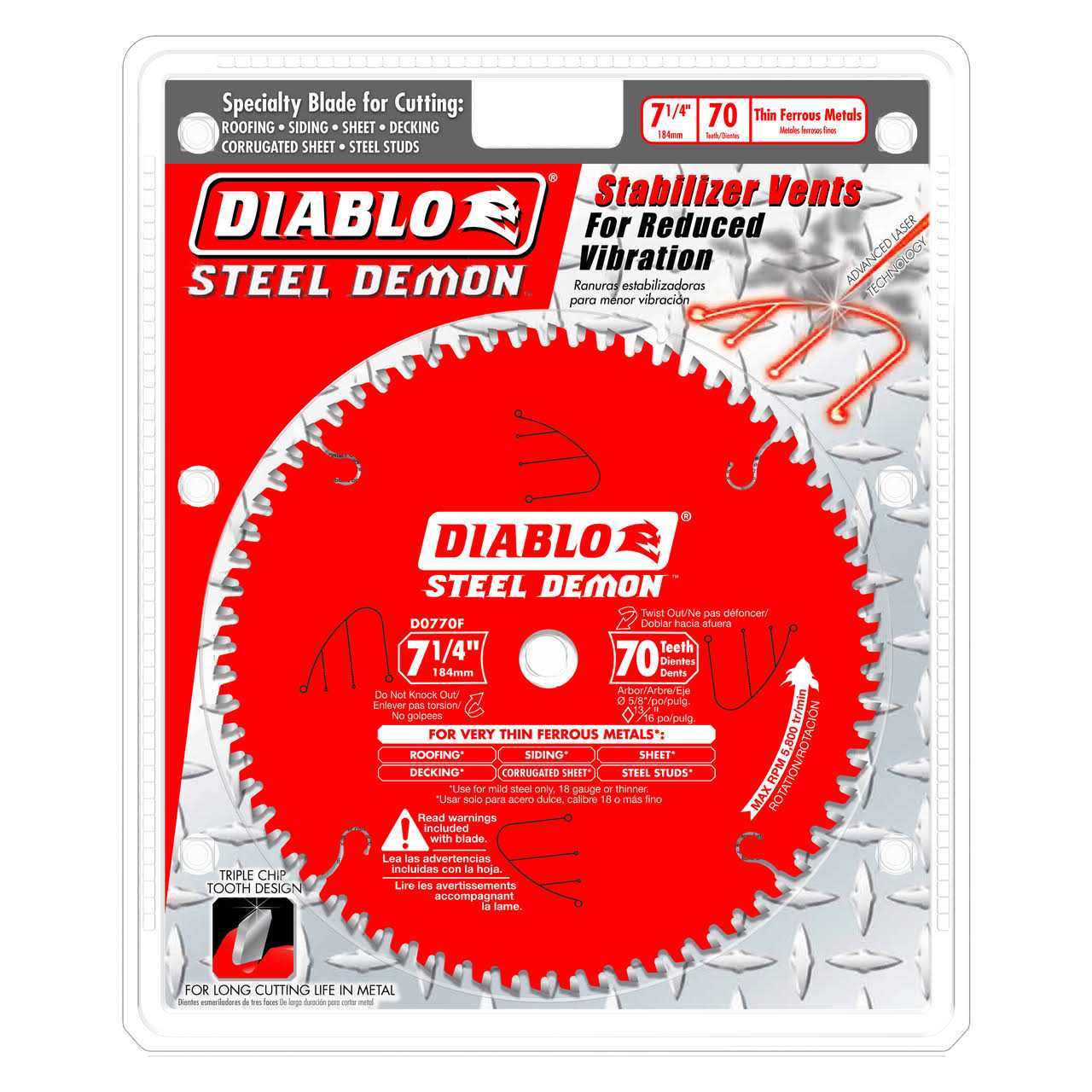 Diablo Steel Demon Cermet Circular Saw Blade D0748CFX - Inhomebuy
