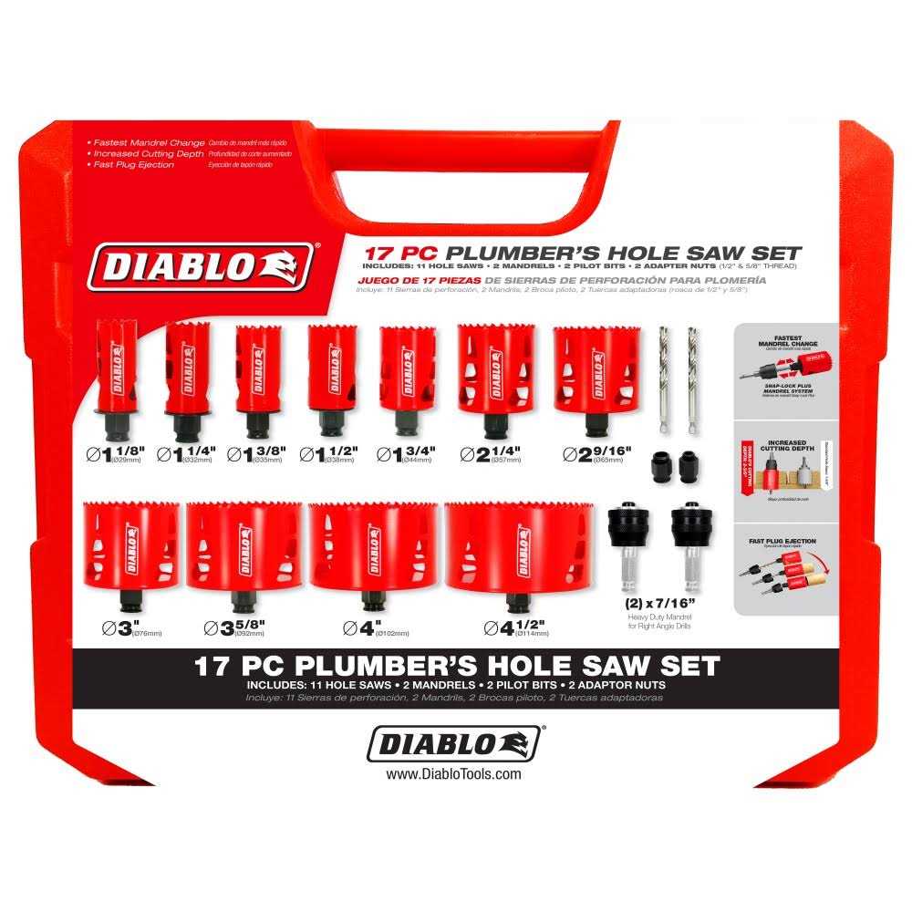 Diablo DHS16SEL Electrician’s Bi-Metal Hole Saw Set - Inhomebuy