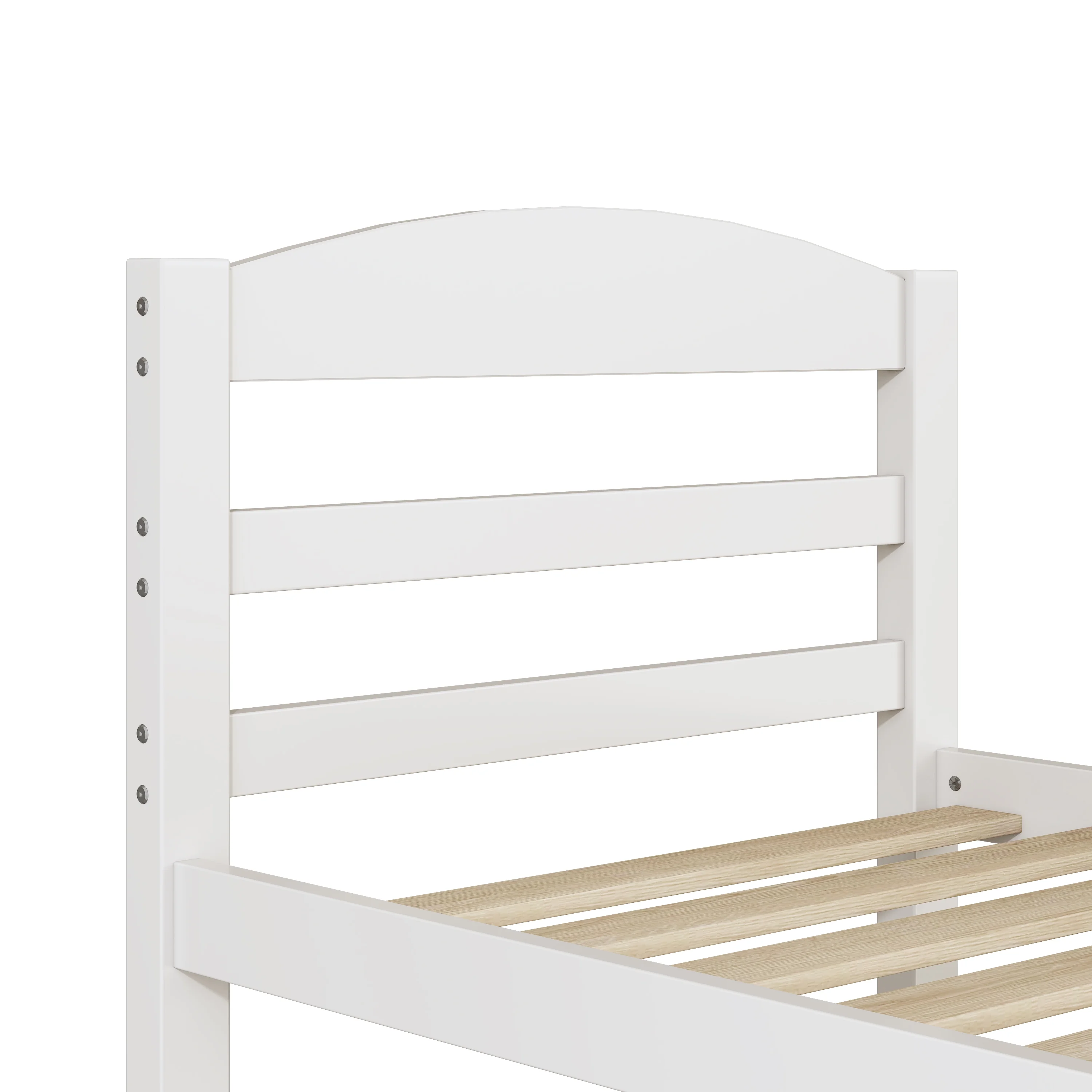 Twin Bed for Kids with Storage Drawer, Upgrade Pine Wood Bed Frame with Headboard and Footboard, Modern Kids Bed Furniture for Bedroom, Holds 275 lb, No Box Spring Needed, White - Inhomebuy