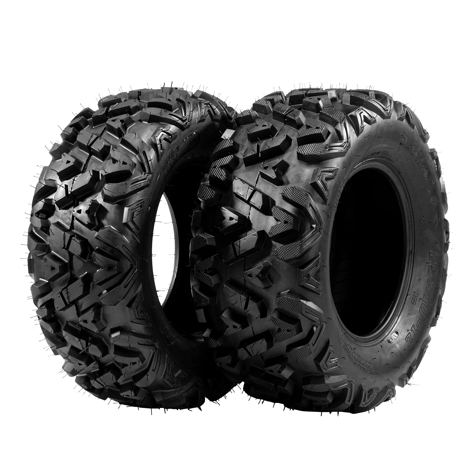 Ktaxon Set of 4 6PR All Terrain ATV UTV Tires, 25x8-12 Front & 25x10-12 Rear, Tubeless - Inhomebuy