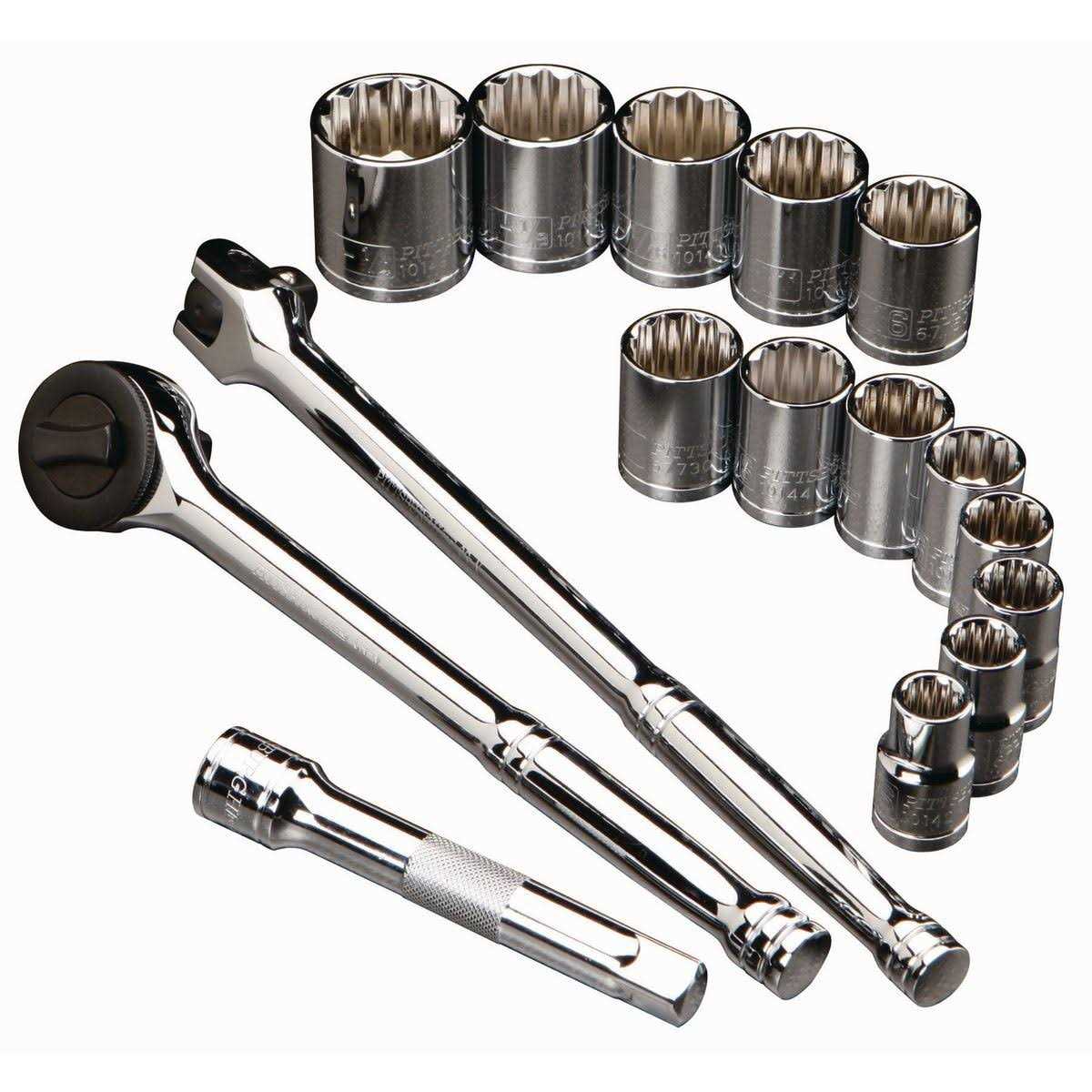 Pittsburgh 1/2 in. Drive SAE Impact Socket Set - Inhomebuy