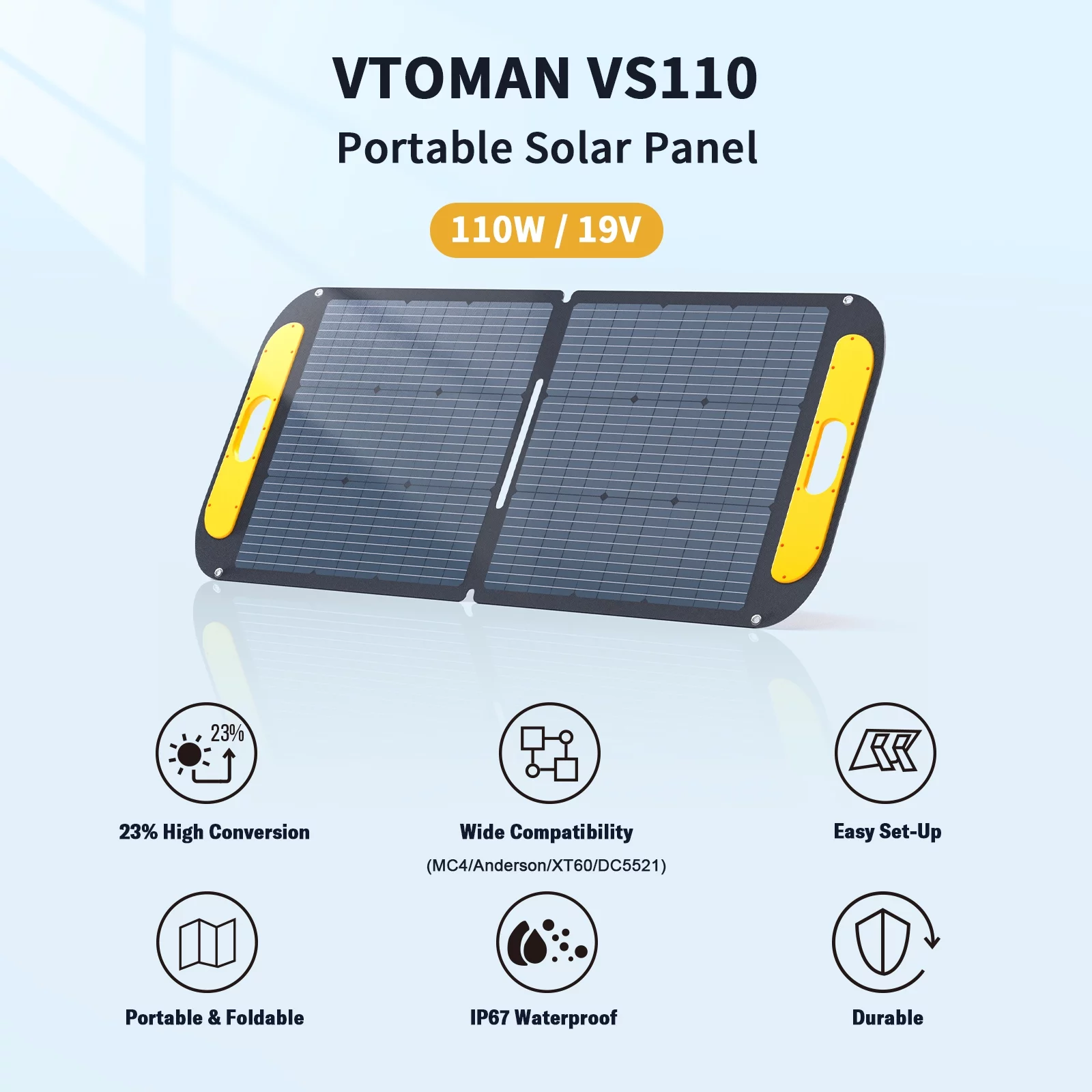 VTOMAN Jump 600X Portable Power Station 600W (1200W Peak), 299Wh LFP Solar Generator with 110V/600W AC Outlet, Jump Starter, 60W USB Port, 12V DC Output for Camping & Home Backup - Inhomebuy