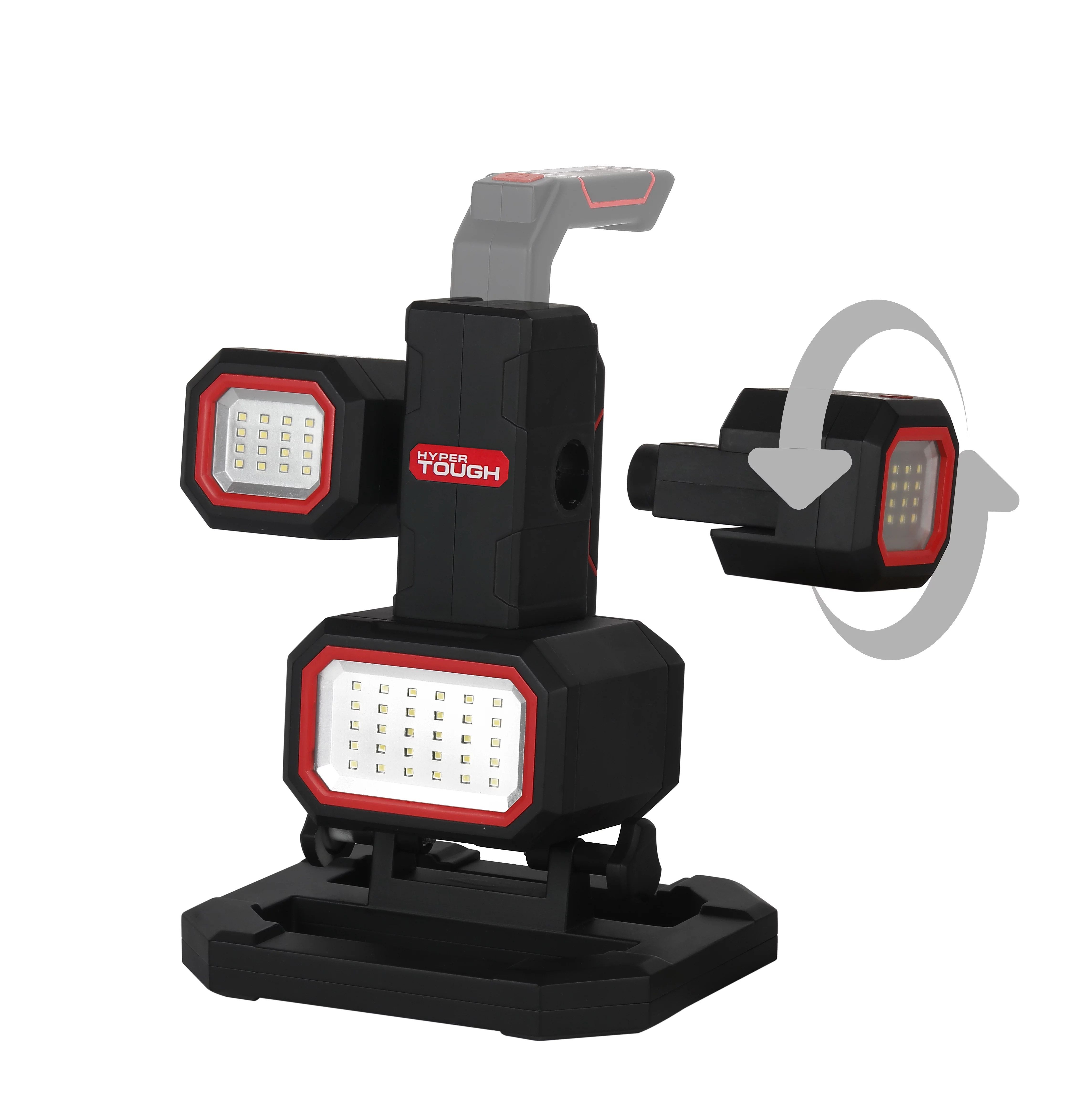 Hyper Tough 2000-Lumen LED Rechargeable Work Light & Detachable Spotlight - Inhomebuy