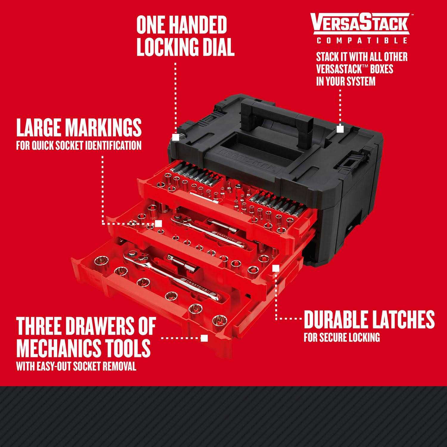 Craftsman Mechanic Tool Set 215 Piece Hand Box Set in Metal - Inhomebuy