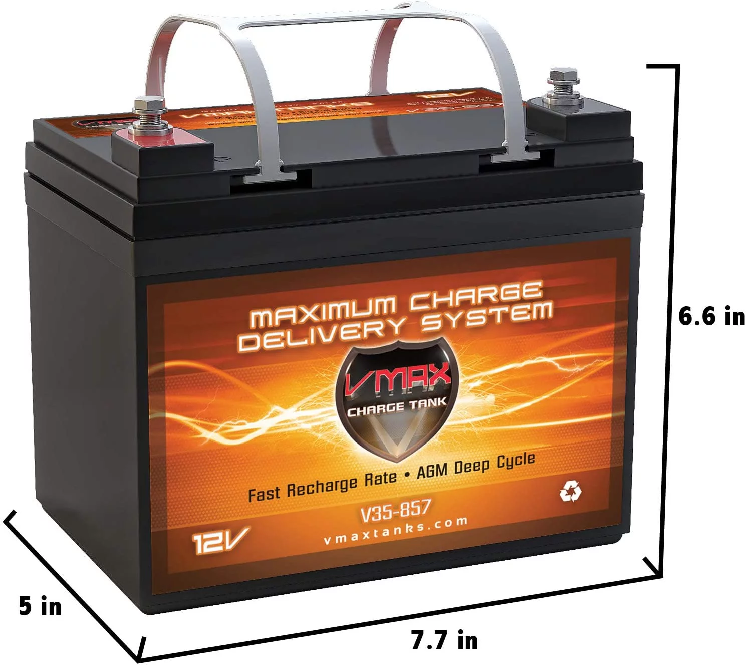 QTY 2 VMAX MR137-120 AGM Group 31 12V Deep Cycle Battery for Ponoon Non-Hazardous Non-Spillable - Inhomebuy