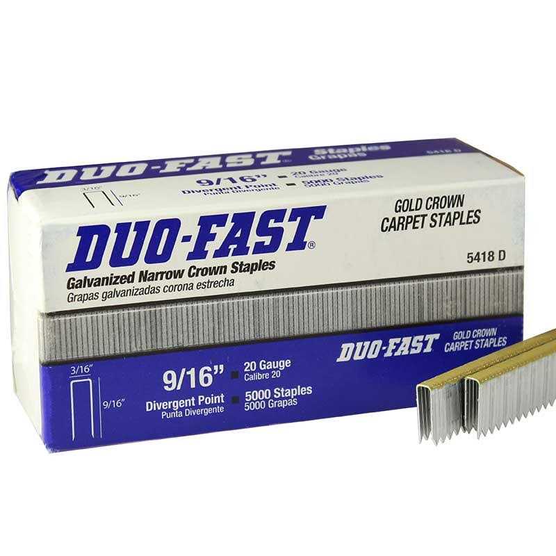 Duo-Fast 5016C 20 Gauge 1/2 Wide 1/2 Crown Staples - Inhomebuy