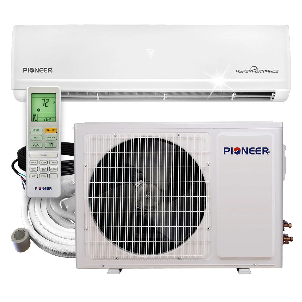 Pioneer Hyperformance 18K BTU Ductless Mini Split Hyper Heat Pump Complete System, Energy Star, WYF018GHFI25RH - Inhomebuy