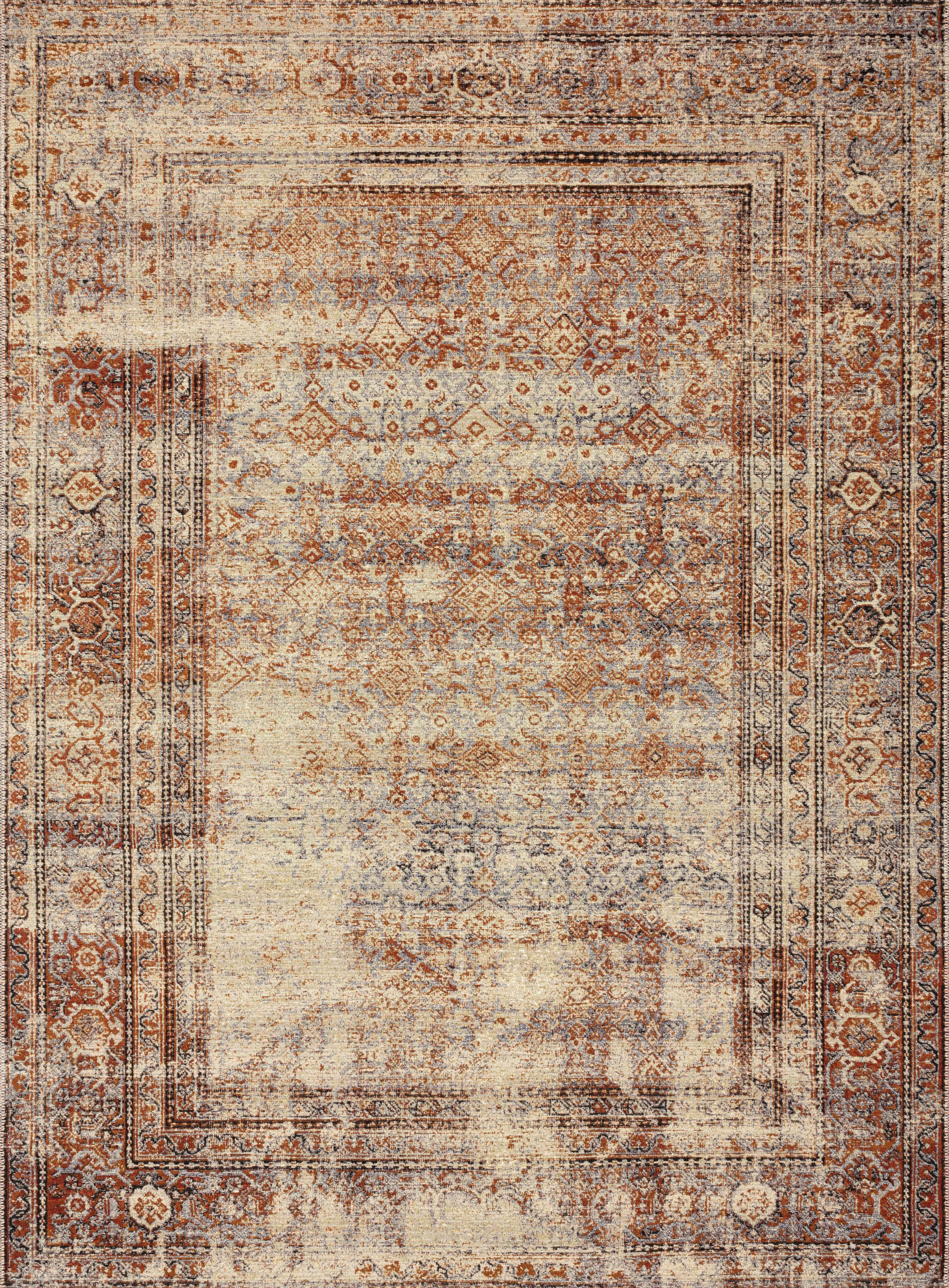 Loloi Rugs Sebastian Collection Rug in Natural, Brick - 10'6