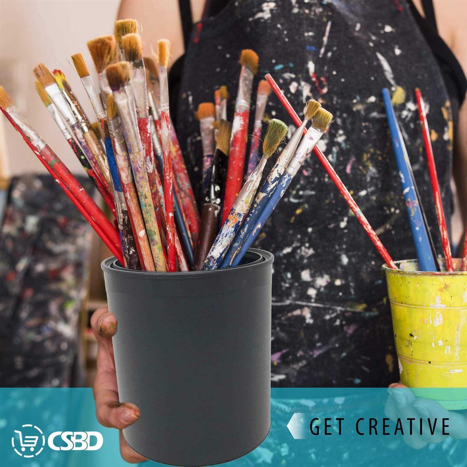 Csbd Empty Paint Can with Plastic Lid, Gallon and Quart Sizes, Unlined Multipurpose Storage for Arts and Crafts - Inhomebuy