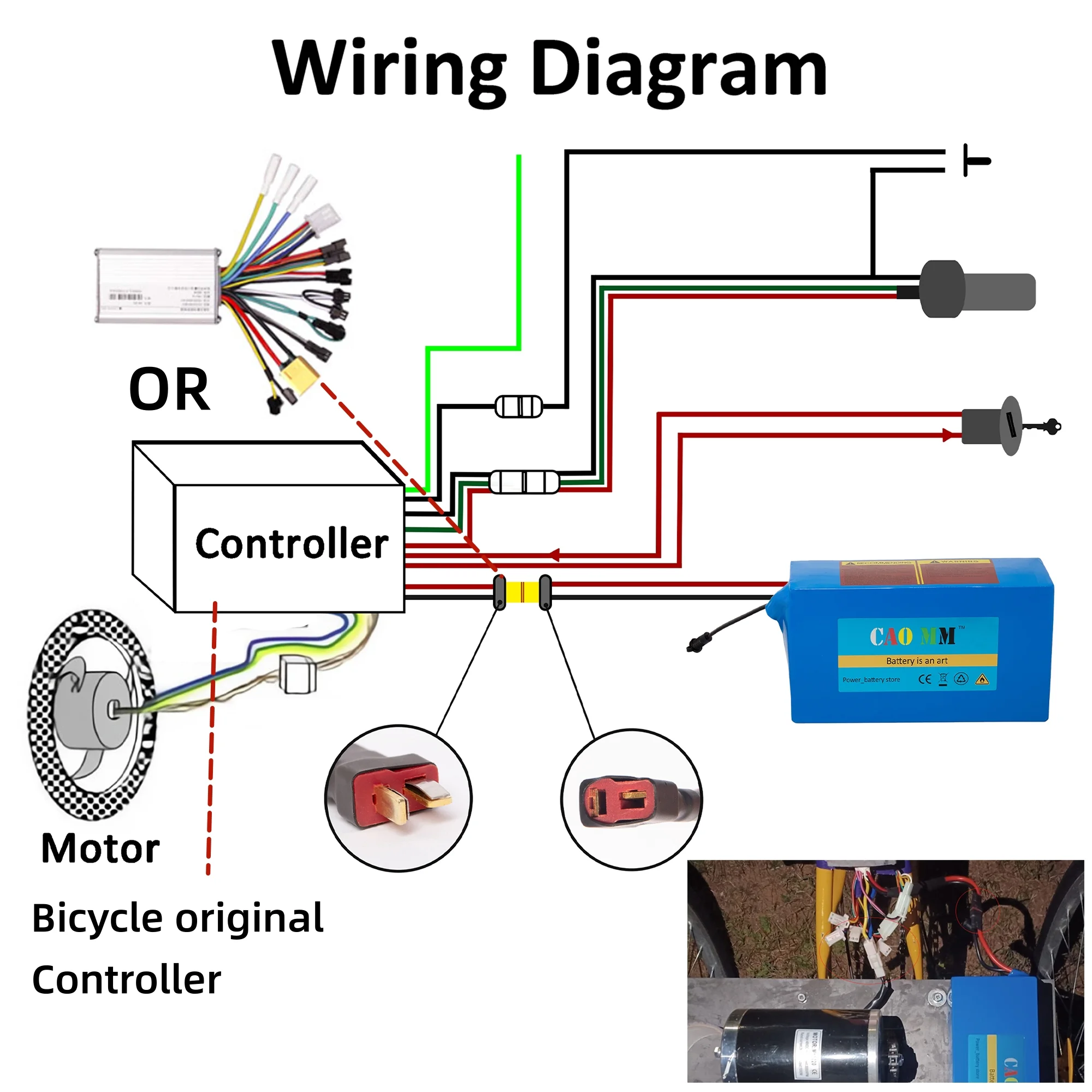 48V 8Ah Lithium Battery 30A BMS 48V Battery with Charger for 750W Electirc Tricycle Motor - Inhomebuy