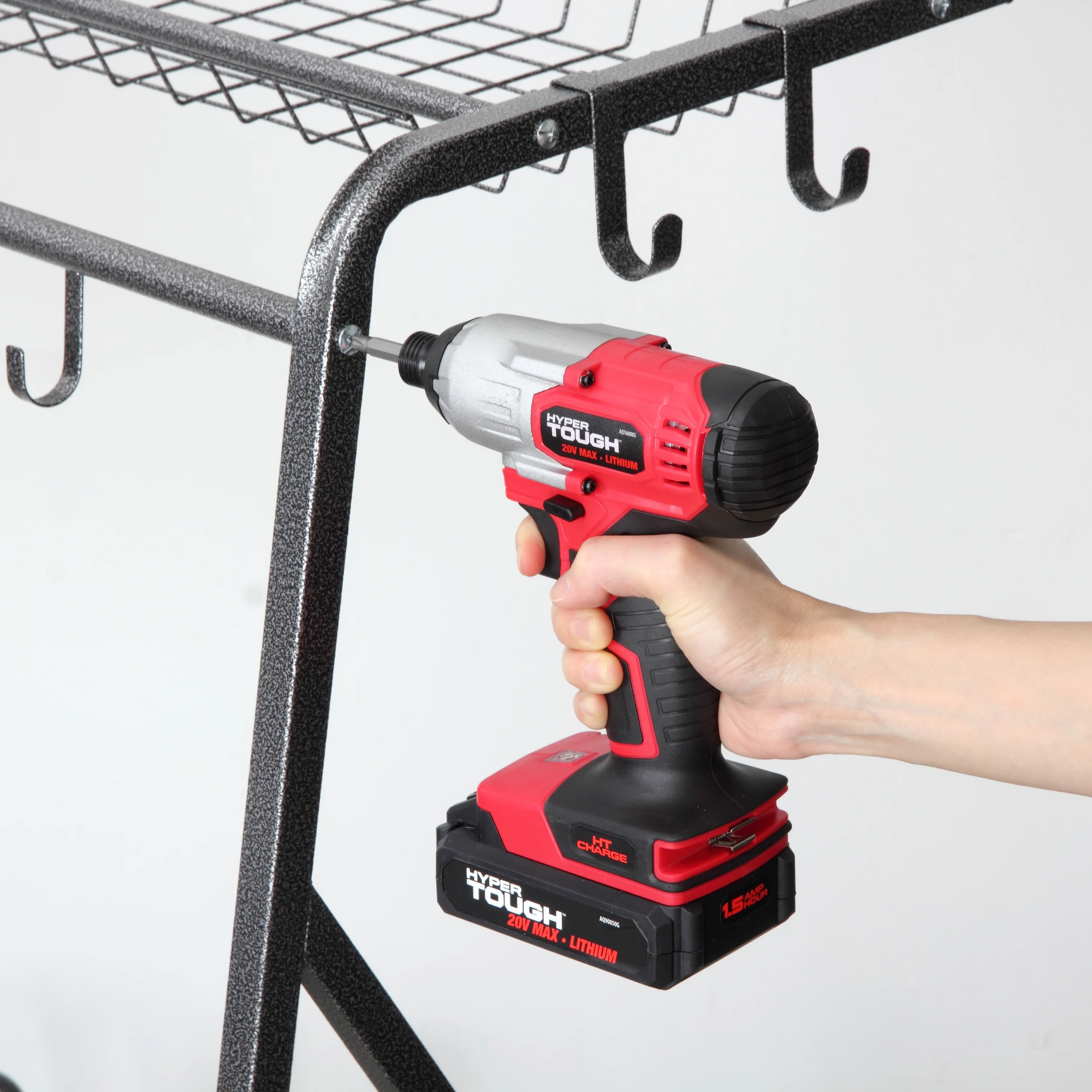 Hyper Tough 20V Max Lithium-ion Cordless Impact Driver, 1/4 inch Quick Release Chuck with 1.5Ah Lithium-ion Battery & Charger, Bit Holder & LED Light - Inhomebuy