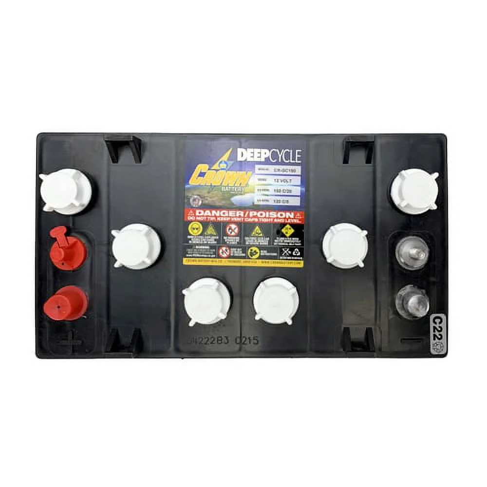 Crown Replacement Battery for Trojan T1275 150 AH Deep Cycle Battery X6 - Inhomebuy