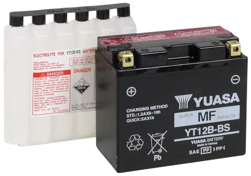 Yuasa YT12B-BS AGM Fresh Pack Battery (YUAM6212B) - Inhomebuy