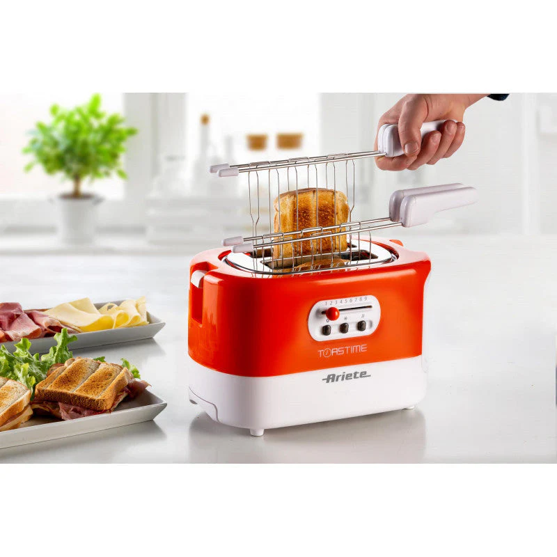Toaster With Tongs For 2 Slices 700W Black - Inhomebuy
