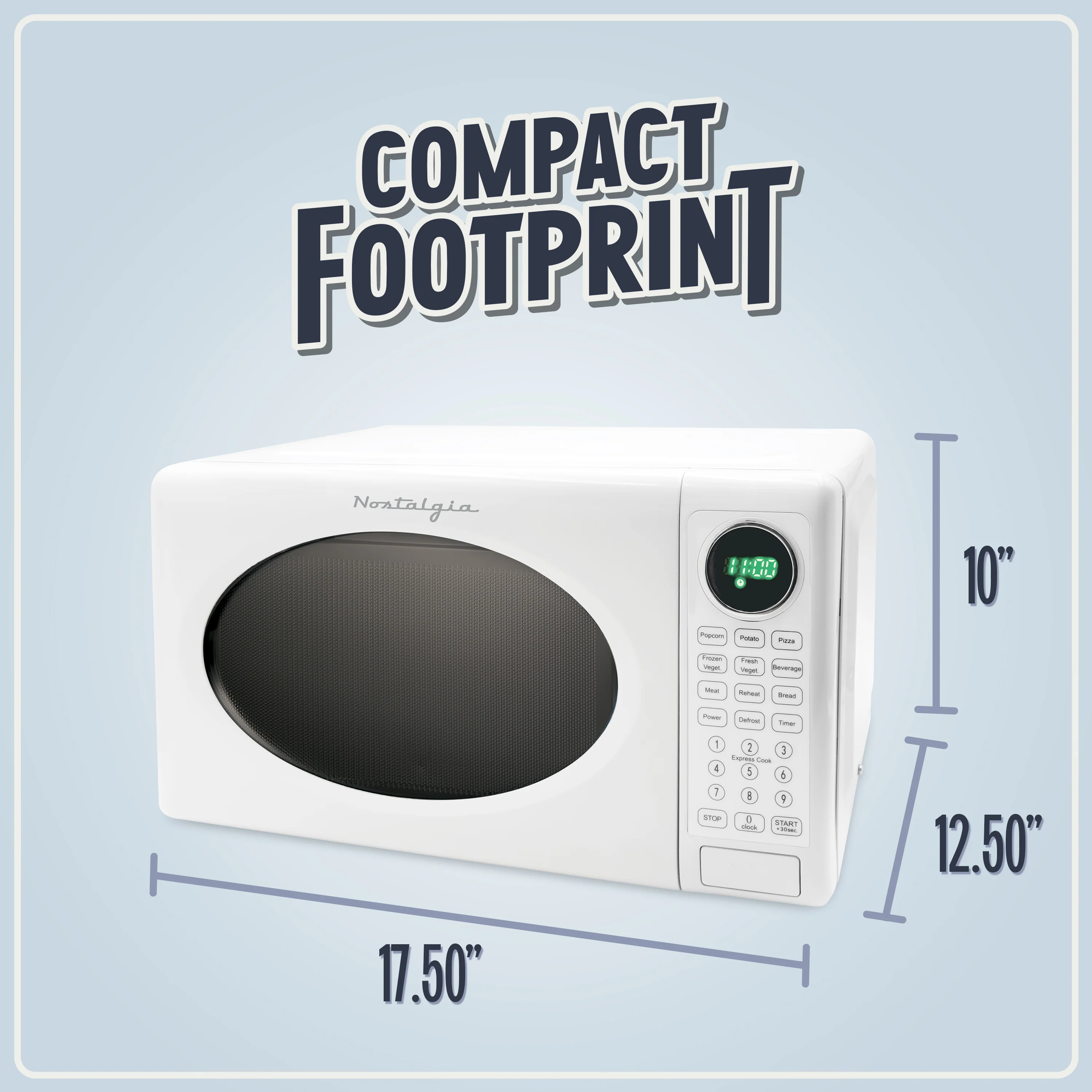 Retro 0.7 Cu Ft Retro Microwave + Accessory Bundle - Inhomebuy