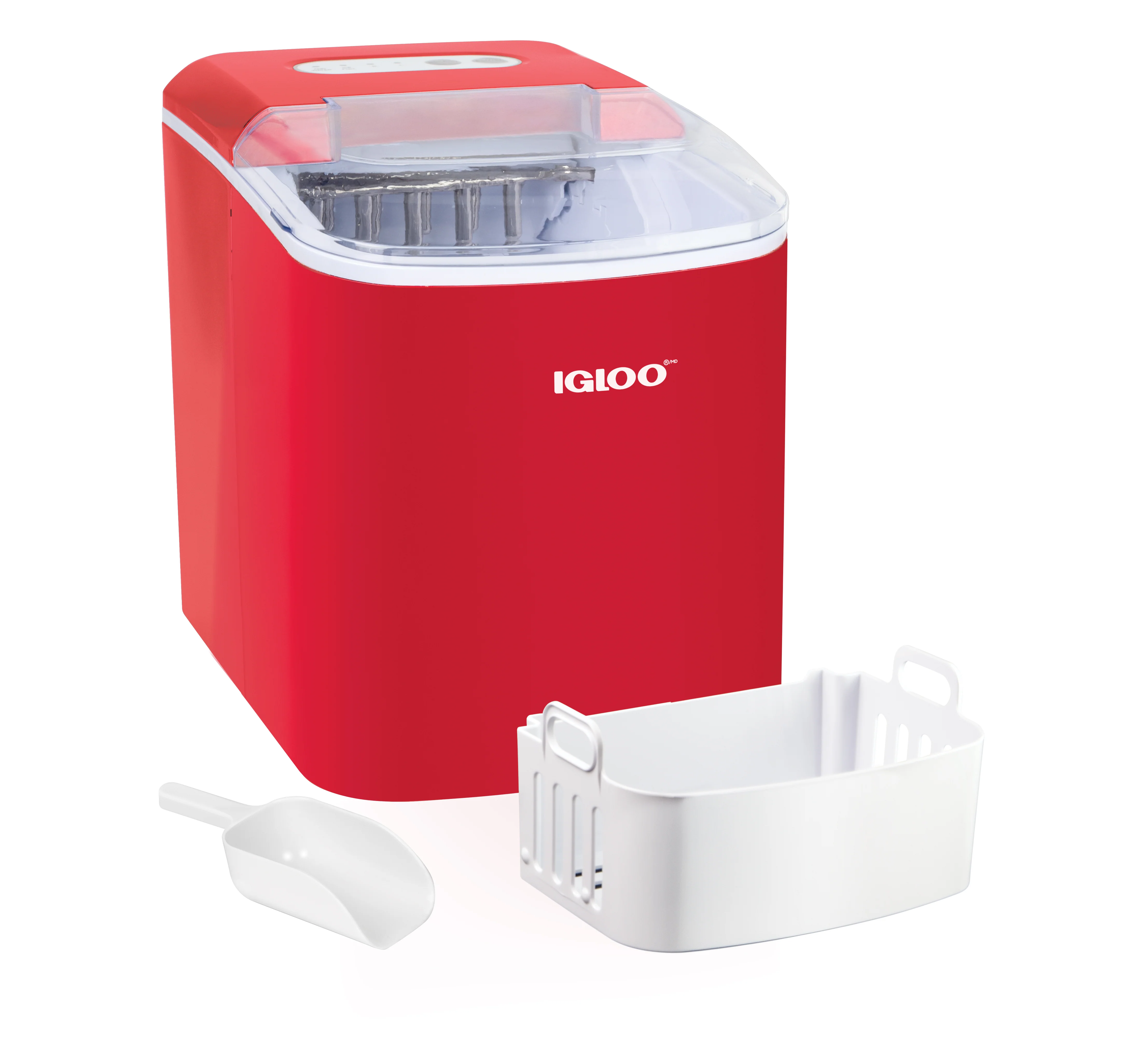 IGLOO® 26-Pound Automatic Portable Countertop Ice Maker Machine - Retro Red - Inhomebuy