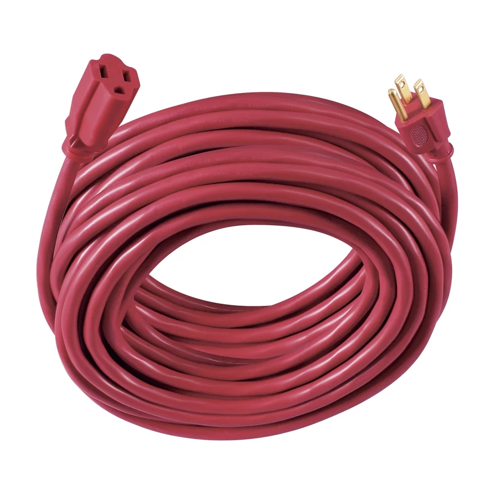 Hyper Tough 50FT 14AWG 3 Prong Red For Indoor and Outdoor Use Extension Cord - Inhomebuy