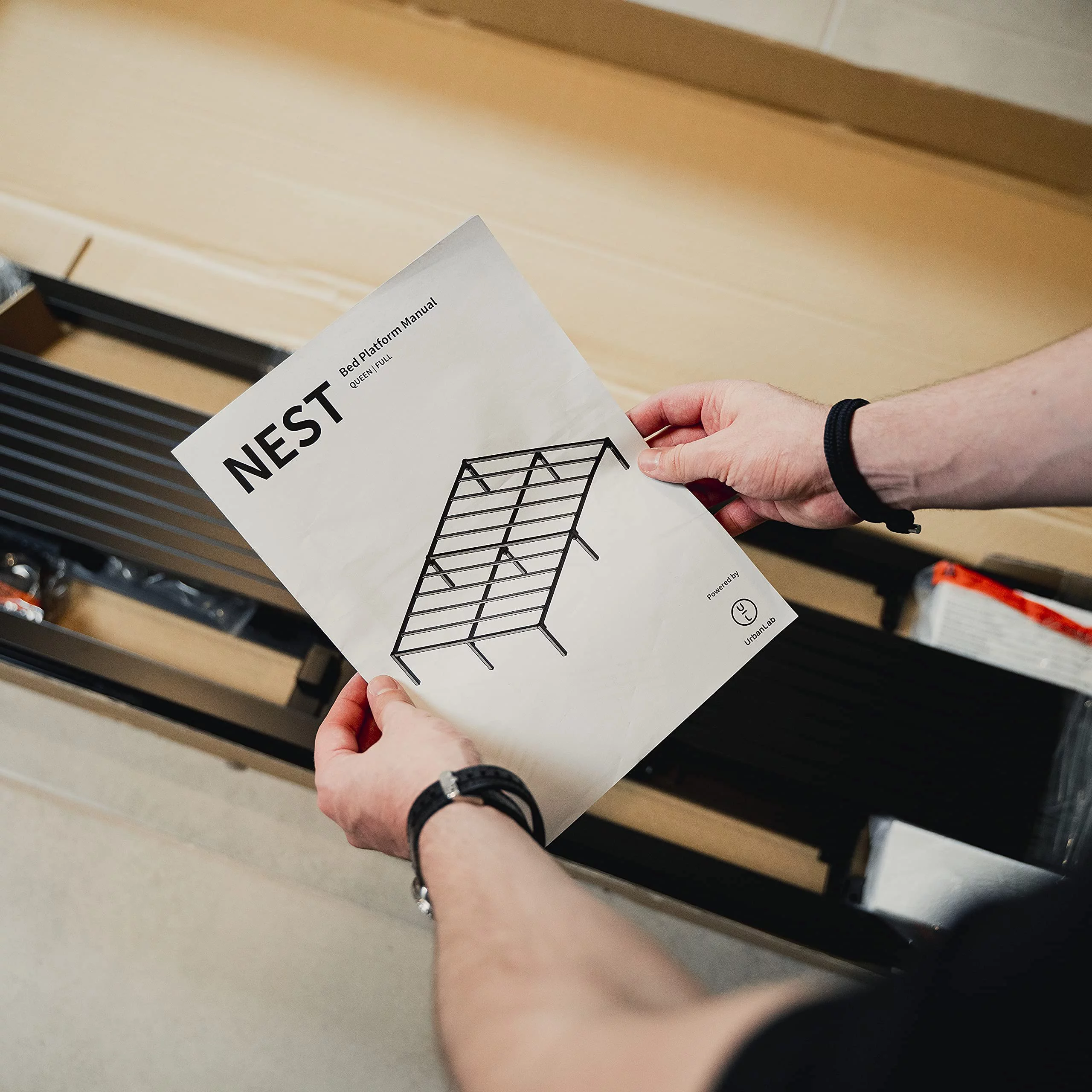 Twin XL Platform Bed Frame | Quiet & Sturdy | No Box Spring | 14