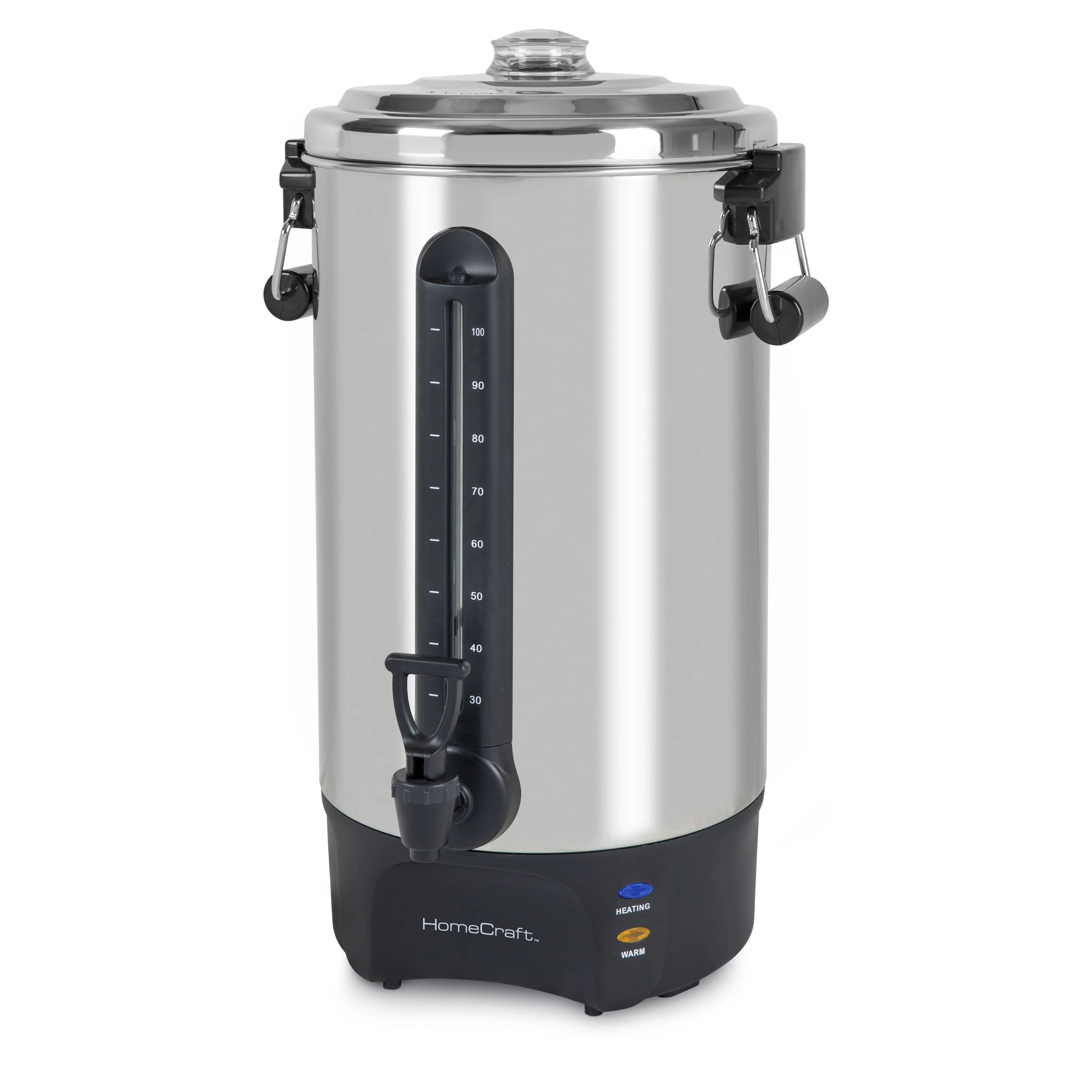 HomeCraft Quick-Brewing 1500-Watt Automatic 100-Cup Coffee Urn, Stainless Steel - Inhomebuy