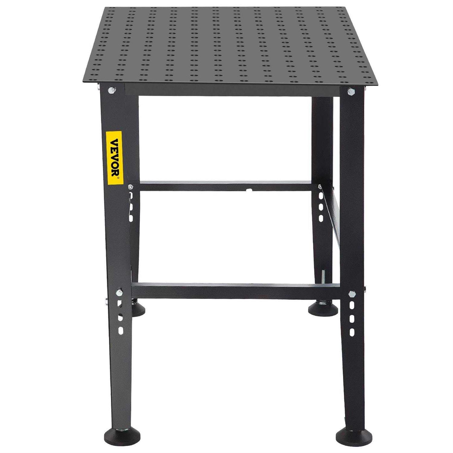 VEVORbrand Welding Table 36 x 24 Adjustable Workbench 0.12 Thick Industrial Workbench - Inhomebuy