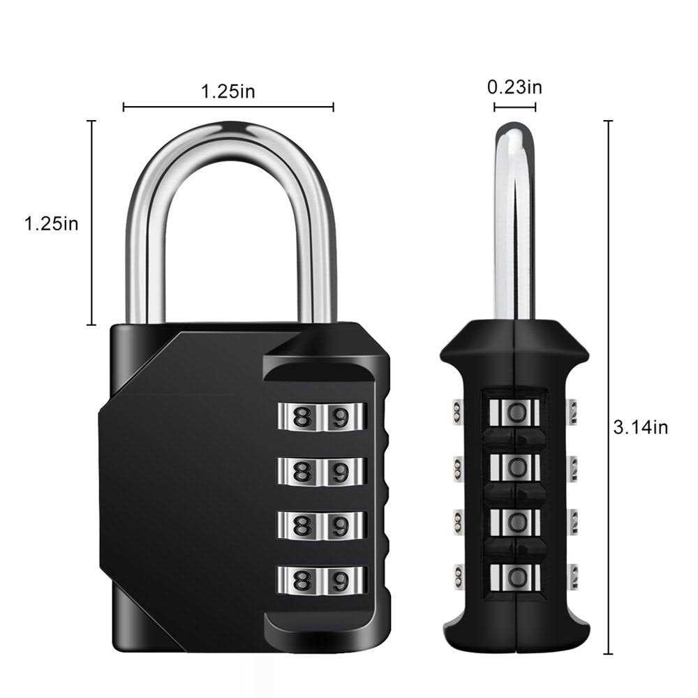 ZHEGE Combination Lock 2 Pack 4 Digit Padlock for School Gym - Inhomebuy