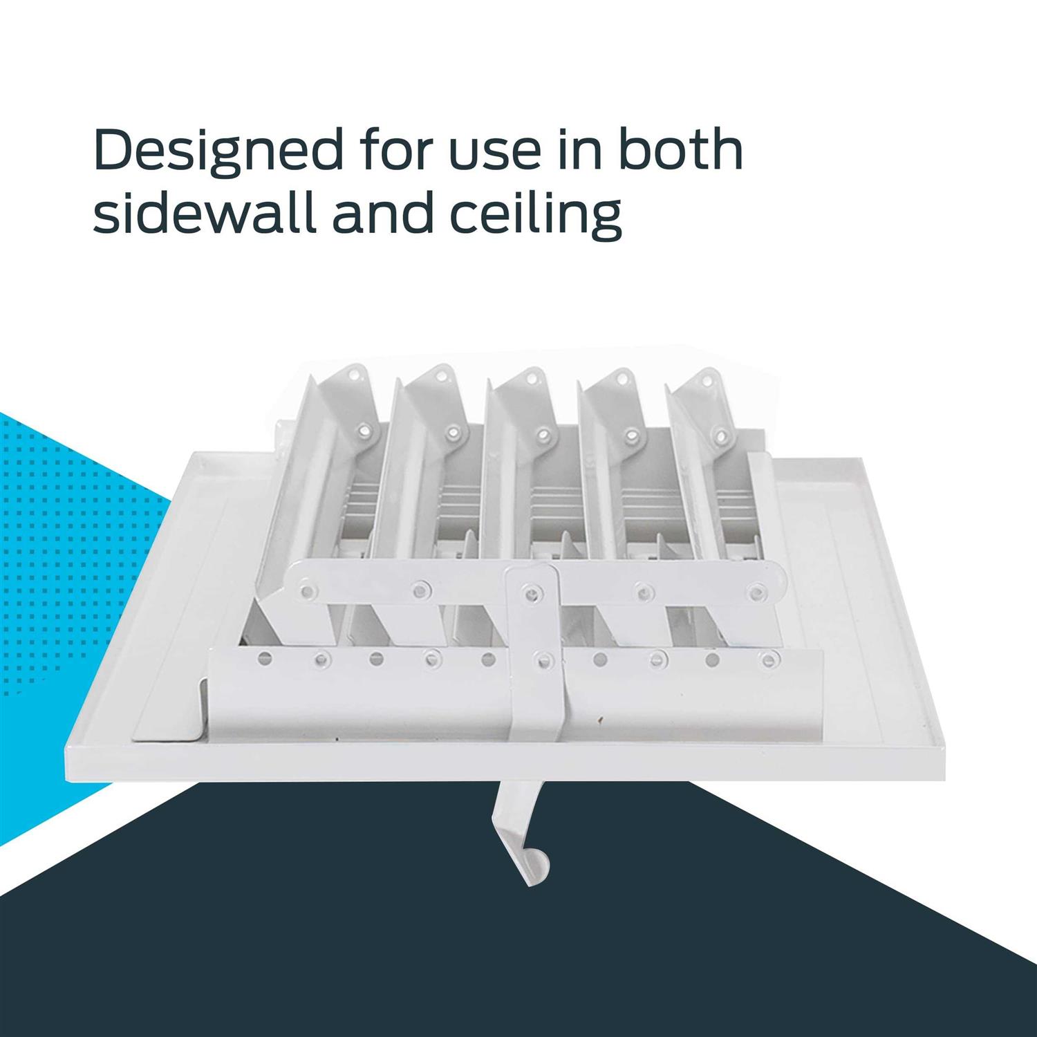 EZ-FLO 10 in. x 4 in. 2-Way Steel Wall/Ceiling Register - Inhomebuy