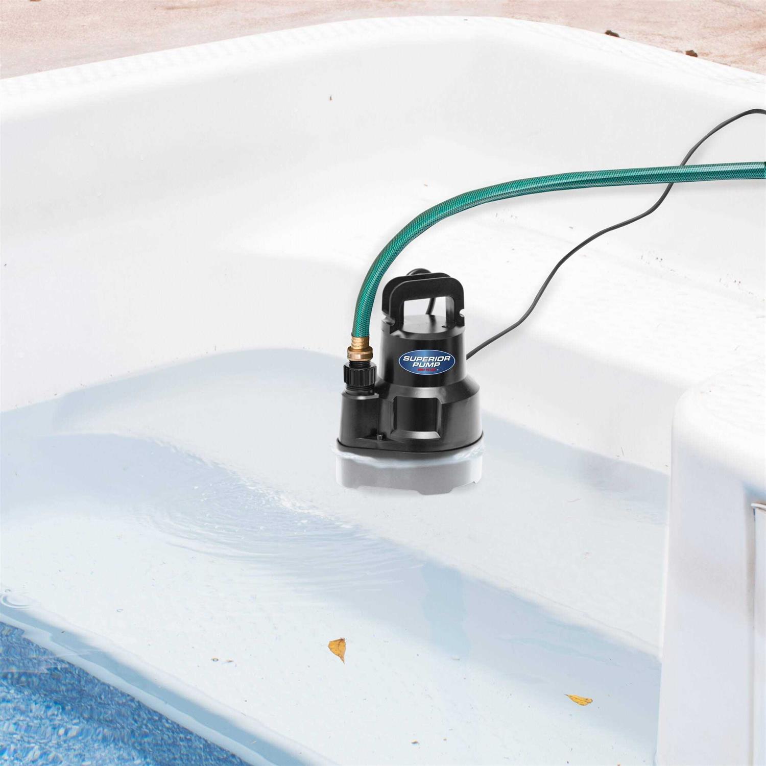 Superior Pump 1/3 HP Submersible Thermoplastic Utility Pump 91330 - Inhomebuy