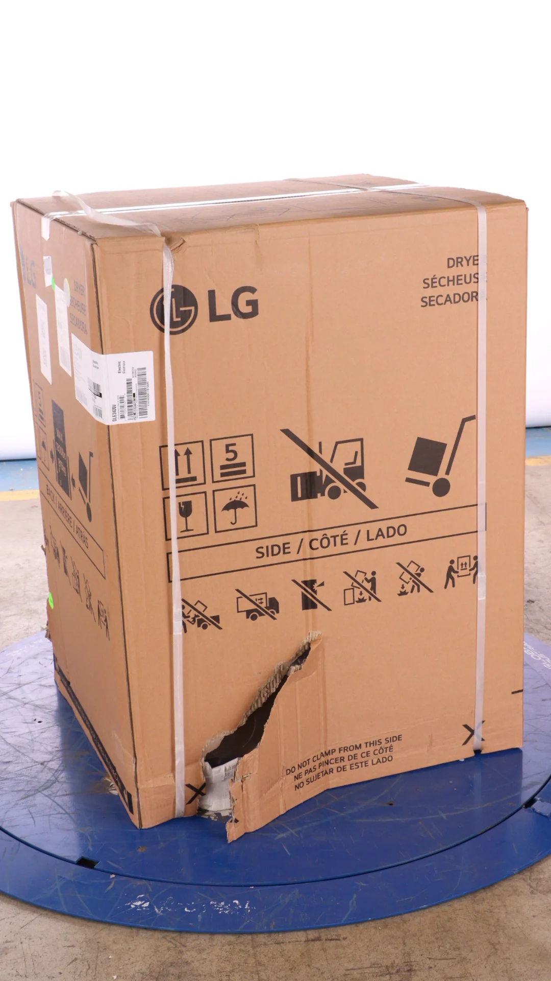 LG 7.4 CU. FT. GRAPHITE STEEL ULTRA LARGE CAPACITY ELECTRIC DRYER WITH SMARTDIAGNOSIS - DLE3400V - Inhomebuy