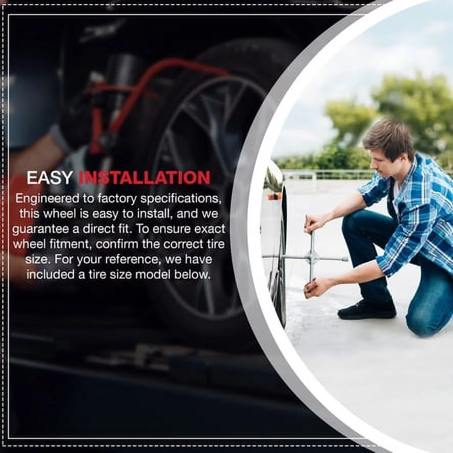 For 2012-2019 Toyota Prius C 15 Inch Painted Black Rim - OE Direct Replacement - Road Ready Car Wheel - Inhomebuy