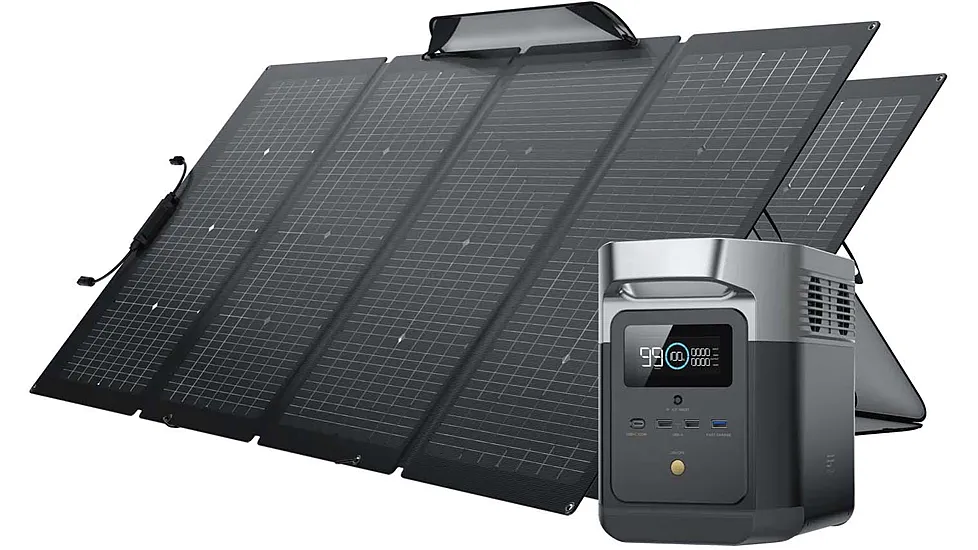 EcoFlow Package - DELTA Mini Portable Power Station (882Wh) and 2 x Bifacial Portable Solar Panel (220W) - Inhomebuy
