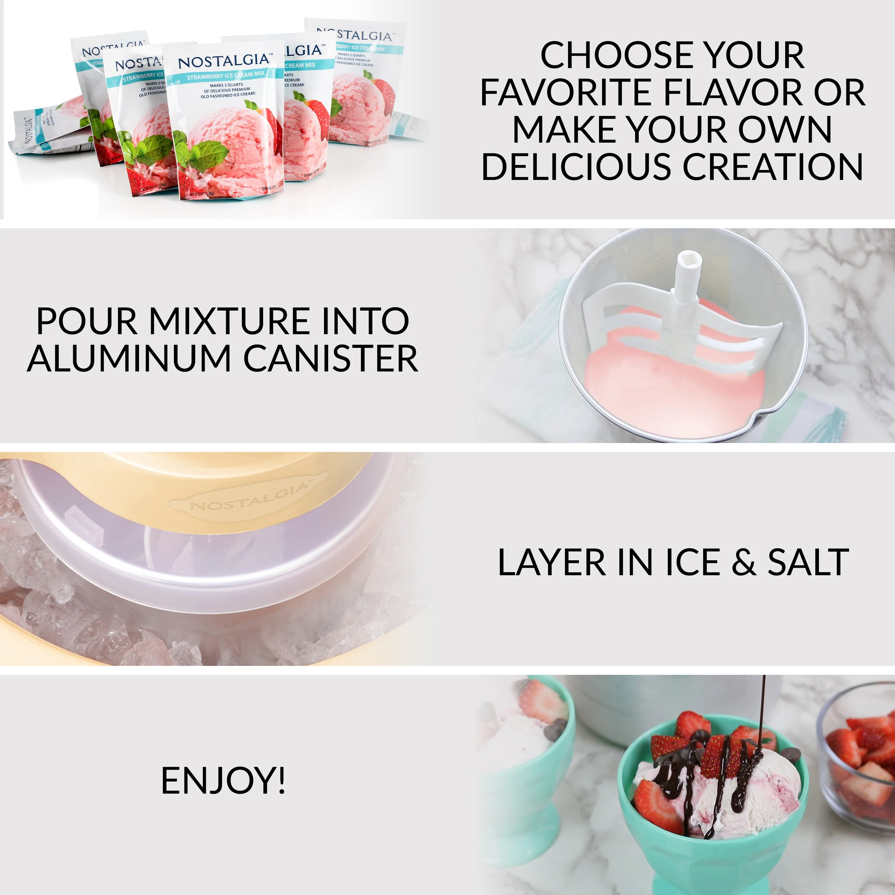 4-Quart Electric Wood Bucket Ice Cream Maker - Inhomebuy