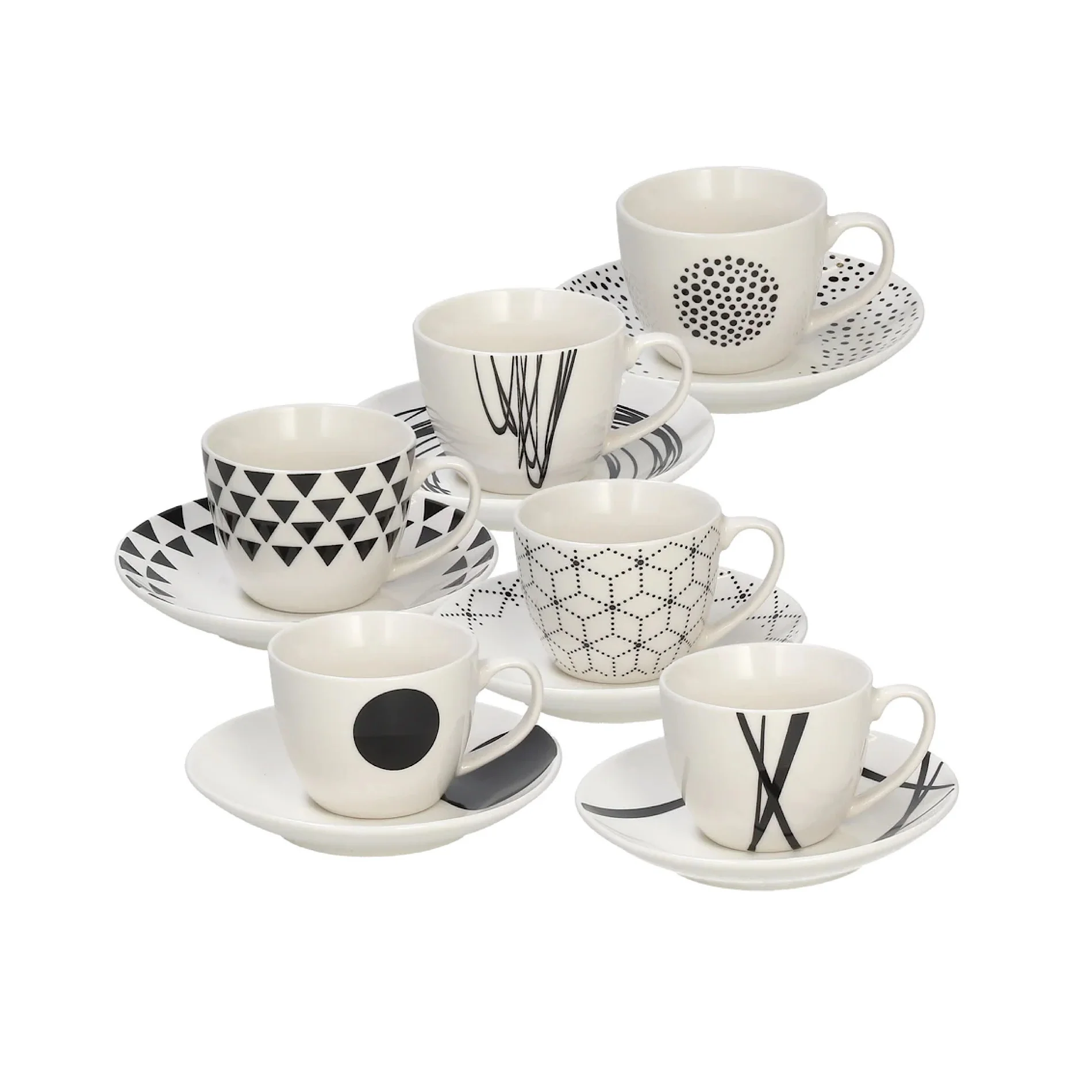 Graphic Coffee Set of 6pcs - Inhomebuy