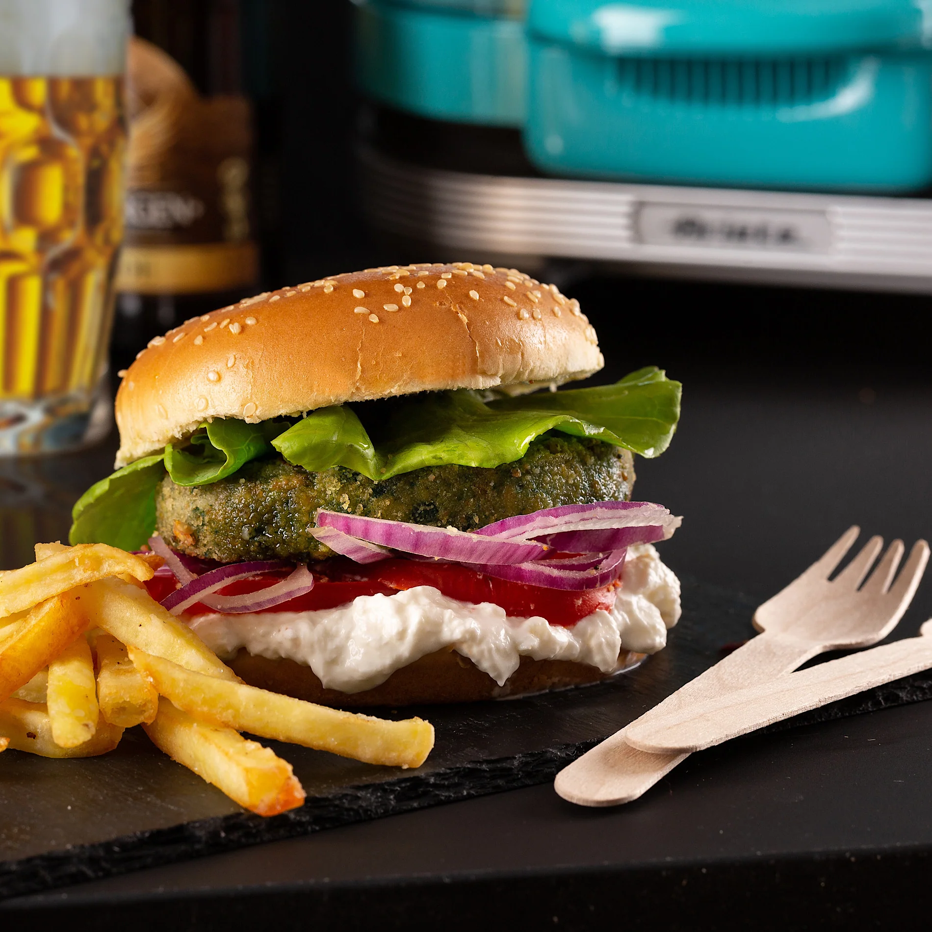 Hamburger Maker Party Time Light Blue - Inhomebuy