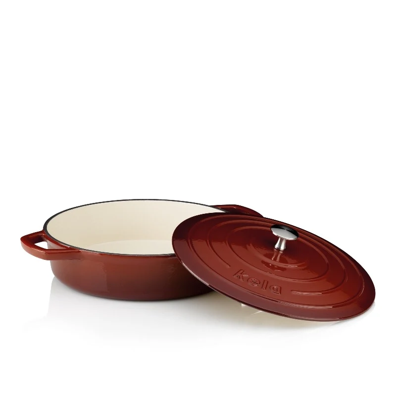 Roasting Tray Round Red 3.2L - Inhomebuy