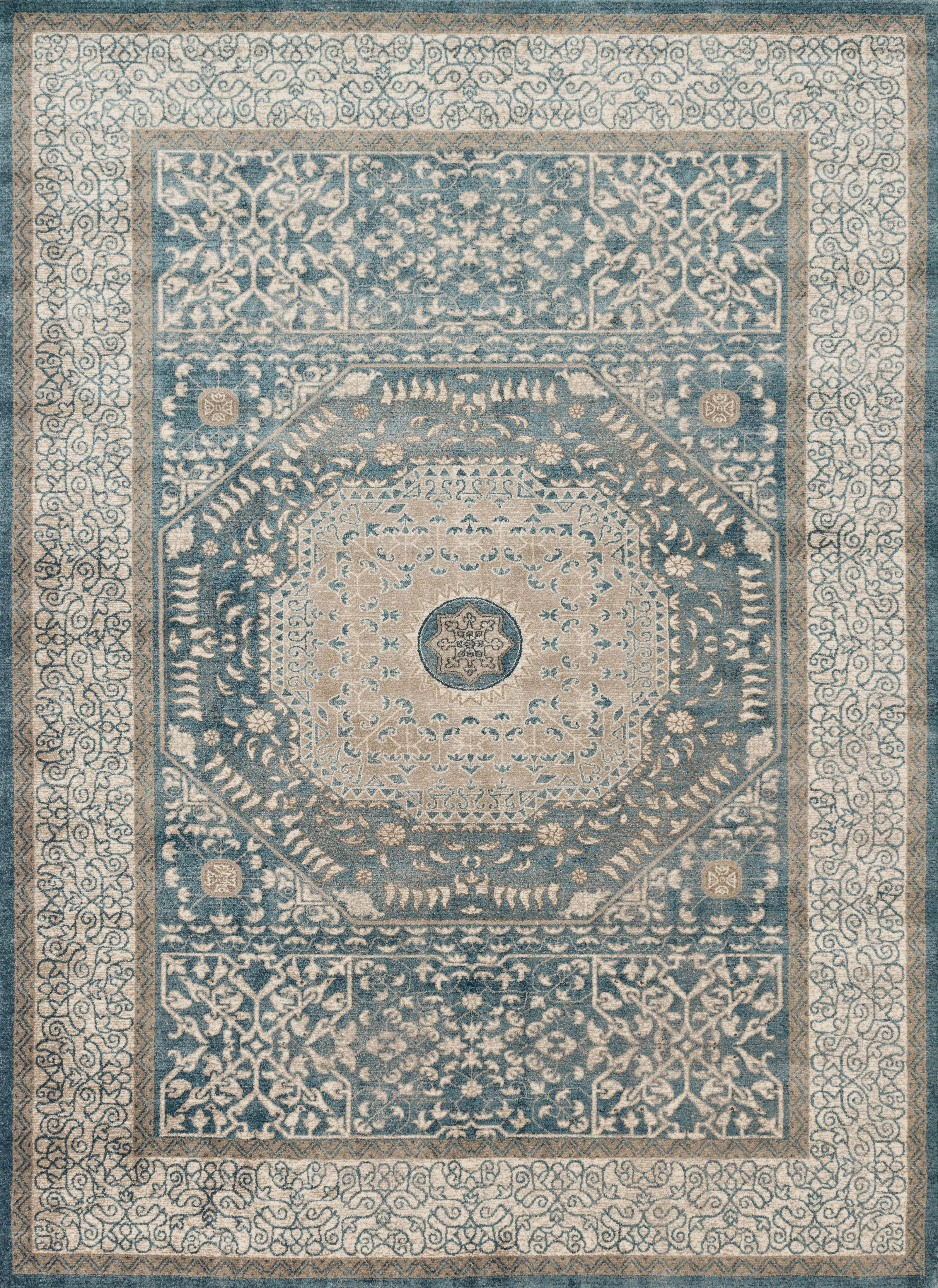 Loloi Rugs Century Collection Rug in Blue, Sand - 12'0