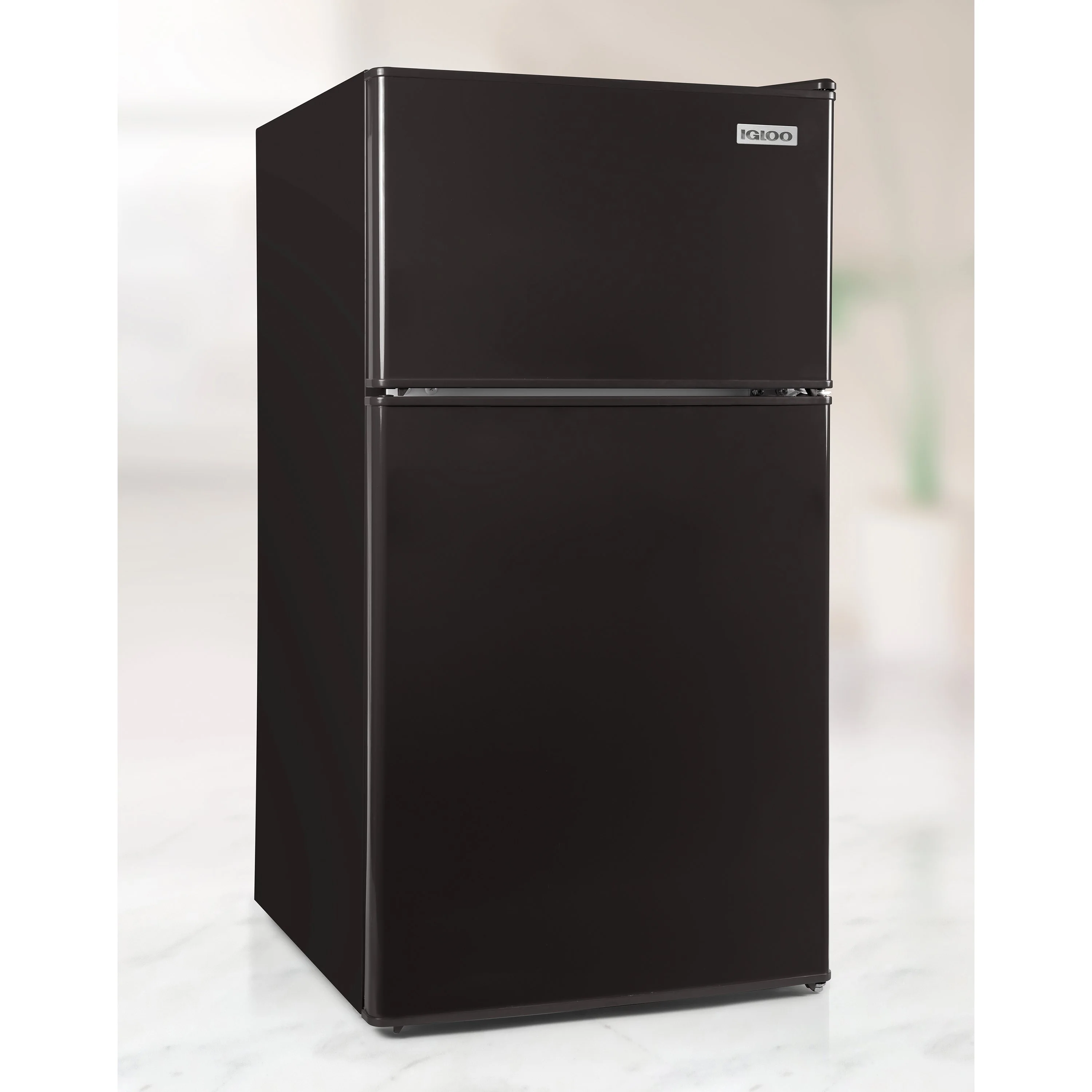 Igloo® 3.2 Cu. Ft. Double Door Refrigerator With Freezer, Black - Inhomebuy