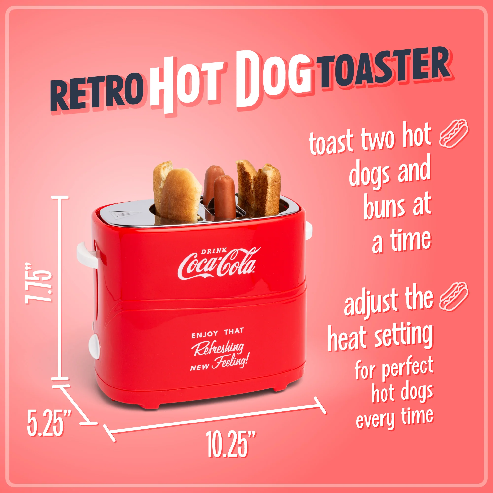 Coca-Cola® Pop-Up Hot Dog Toaster - Inhomebuy