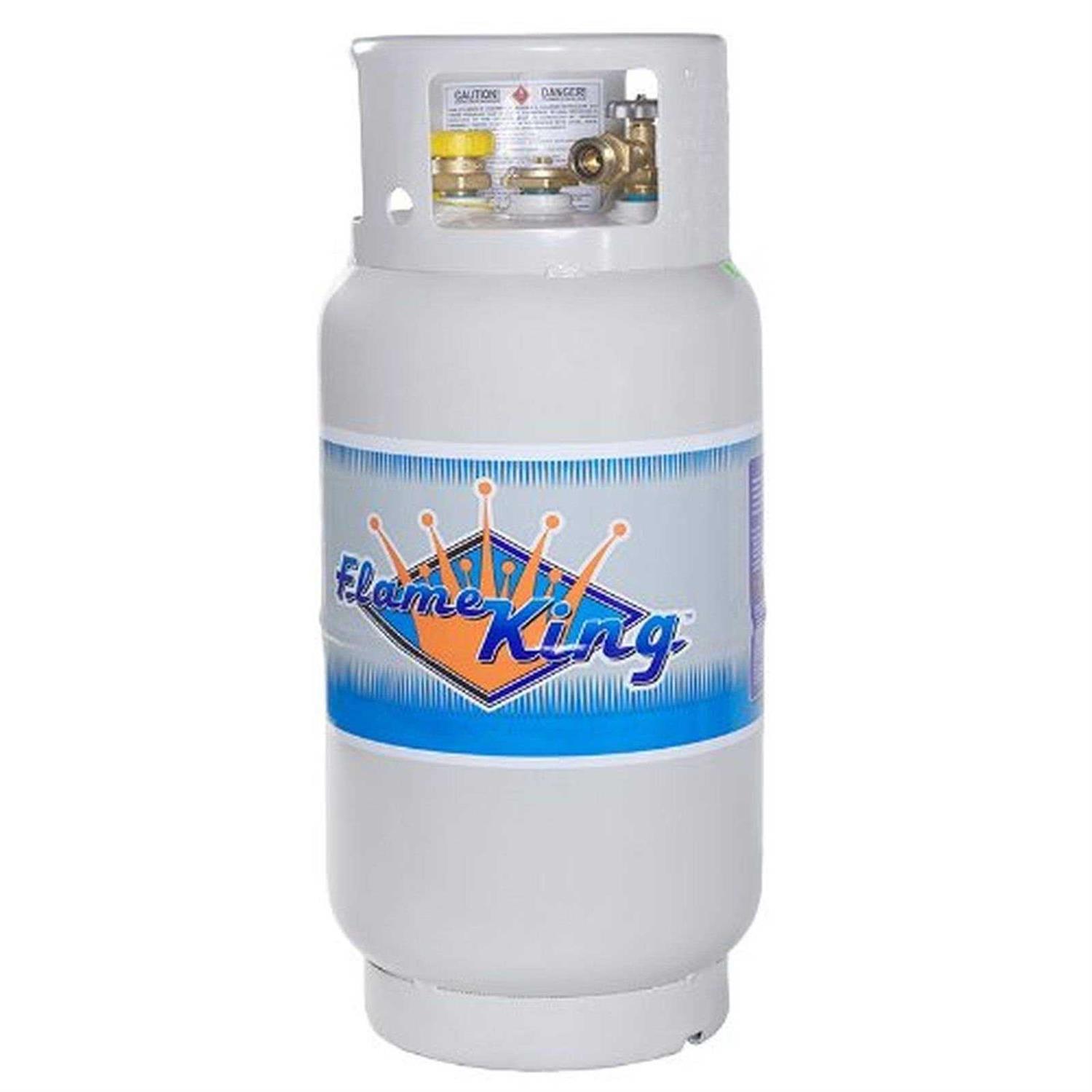Flame King 33.5lb Aluminum Propane Tank Forklift Cylinder with Gauge - Inhomebuy