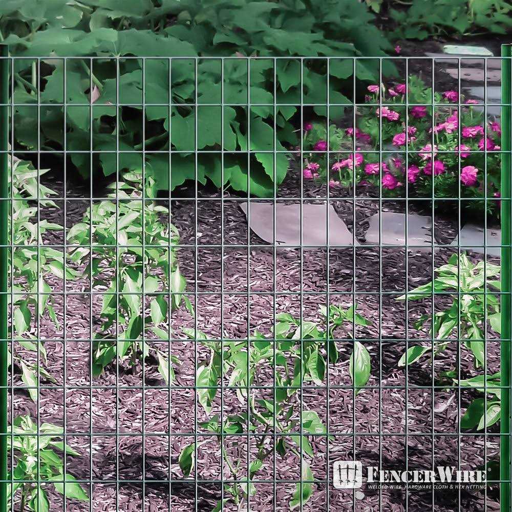 Fencer Wire 16 Gauge Green Vinyl Coated Welded Wire Mesh Size 2 Inch X 3 Inch - Inhomebuy
