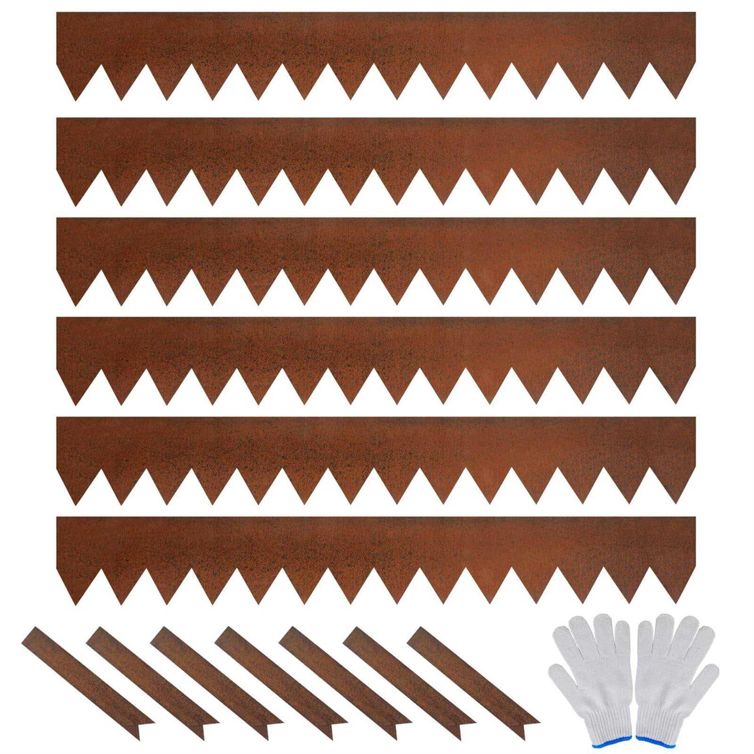 Worth Garden 40 in. x 14-Gauge Cor-Ten Steel Landscape Edging - Inhomebuy