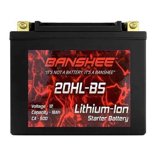 Banshee 12 Volt 18Ah Lithium Ion YTX20L-BS Battery for Motorcycle, ATV, UTV - Inhomebuy