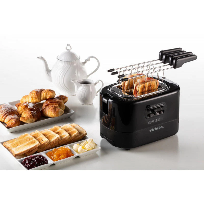 Toaster With Tongs For 2 Slices 700W Black - Inhomebuy