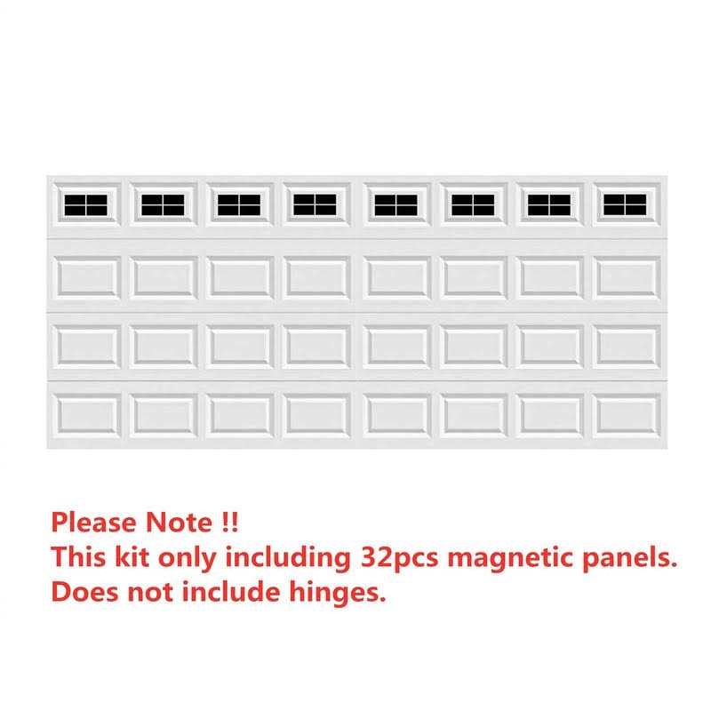 Yurroad 2 Car Garage Kits 32 Pcs Household Easy Installation Magnetic Windows Panels For Car Garage Door Panes Fake Faux Magnetic Windows Decorative - Inhomebuy