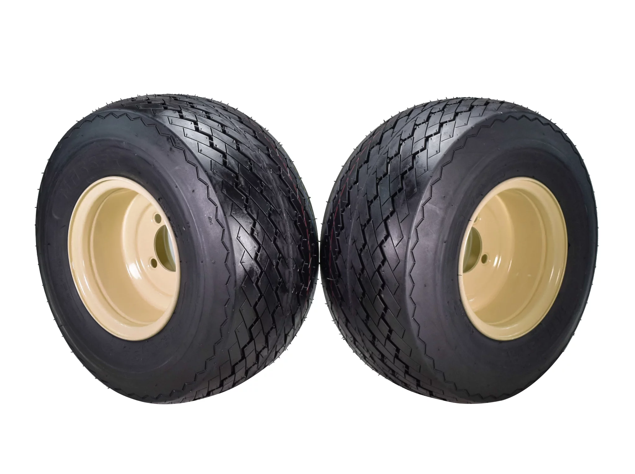 MASSFX 18x8.5-8 Golf Cart, Turf, Lawn & Garden Tire 4 Ply & 4/4 Matt Black Wheel Assembled Kit 18x8.5x8 - Inhomebuy