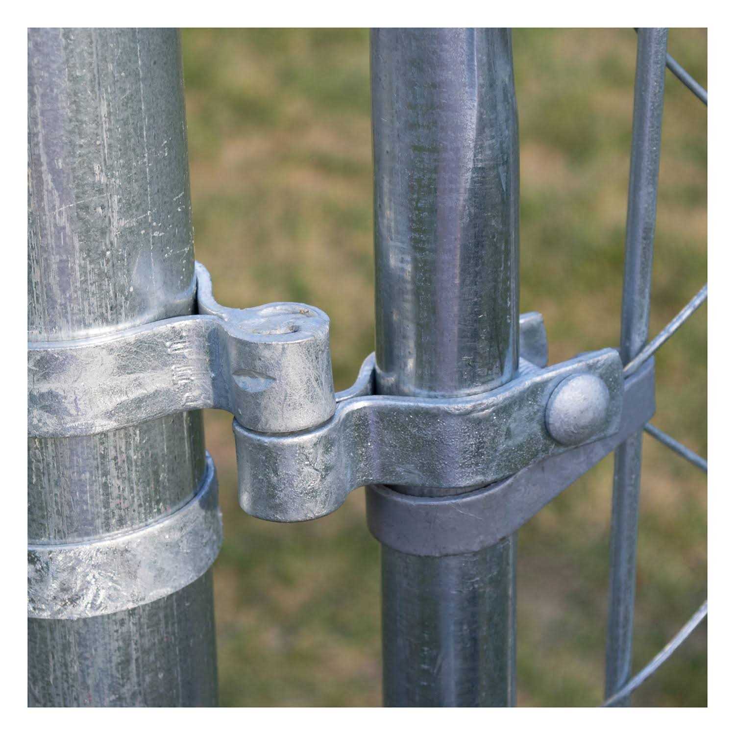 YardGard 96 in. H x 2-3/8 in. W 16 Ga. Metal Chain Link Fence Corner Post - Inhomebuy
