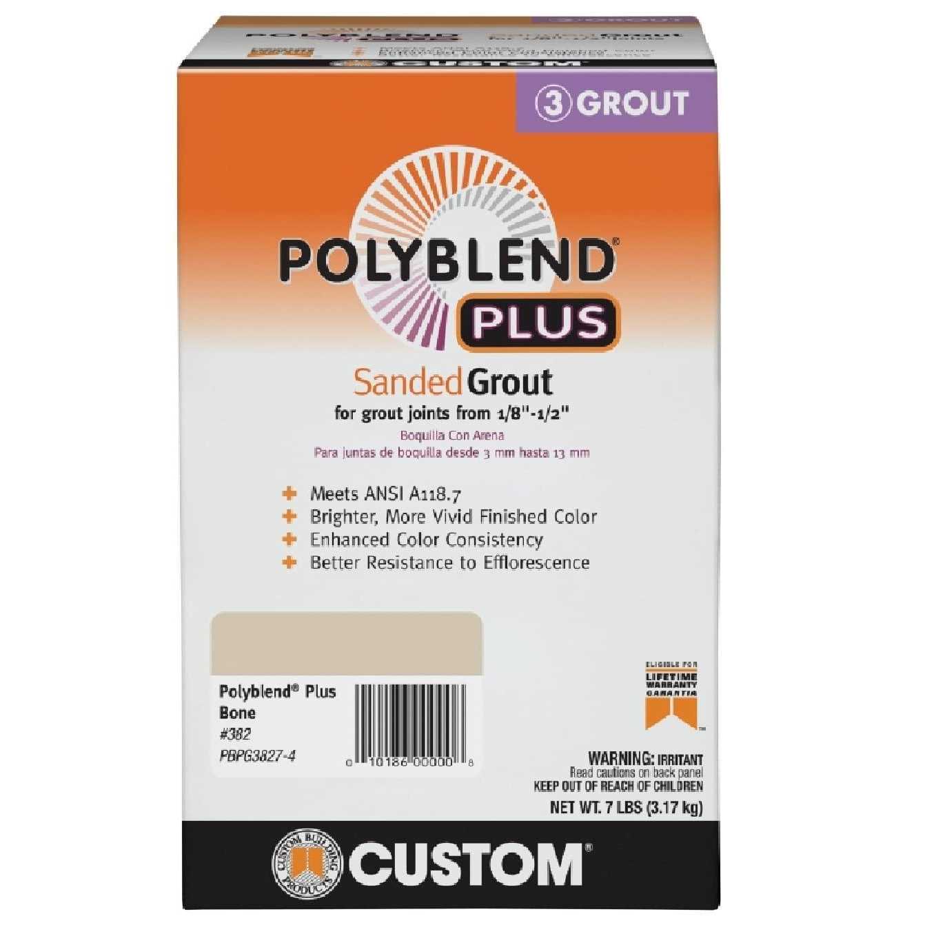 Custom Building Products Polyblend Plus Sanded Grout - Inhomebuy