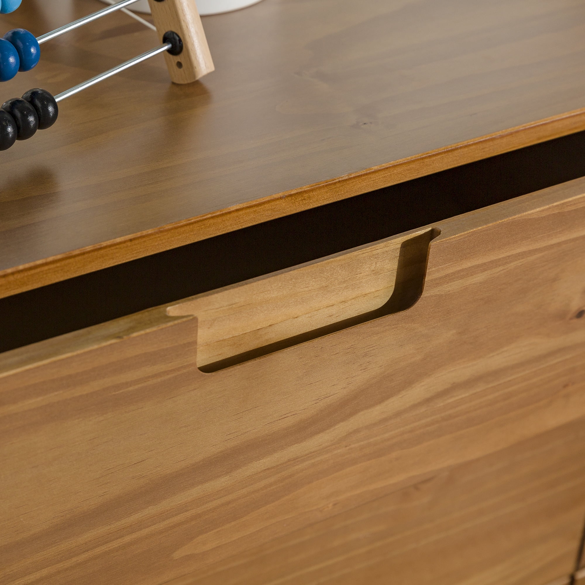 Walker Edison Sonoma 6-Drawer Solid Wood Caramel Dresser - Inhomebuy