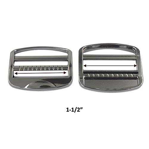 DGOL 10 pcs Heavy Zinc Alloy Ladder Lock Slider Metal Adjustable Webbing Release Buckles - Inhomebuy