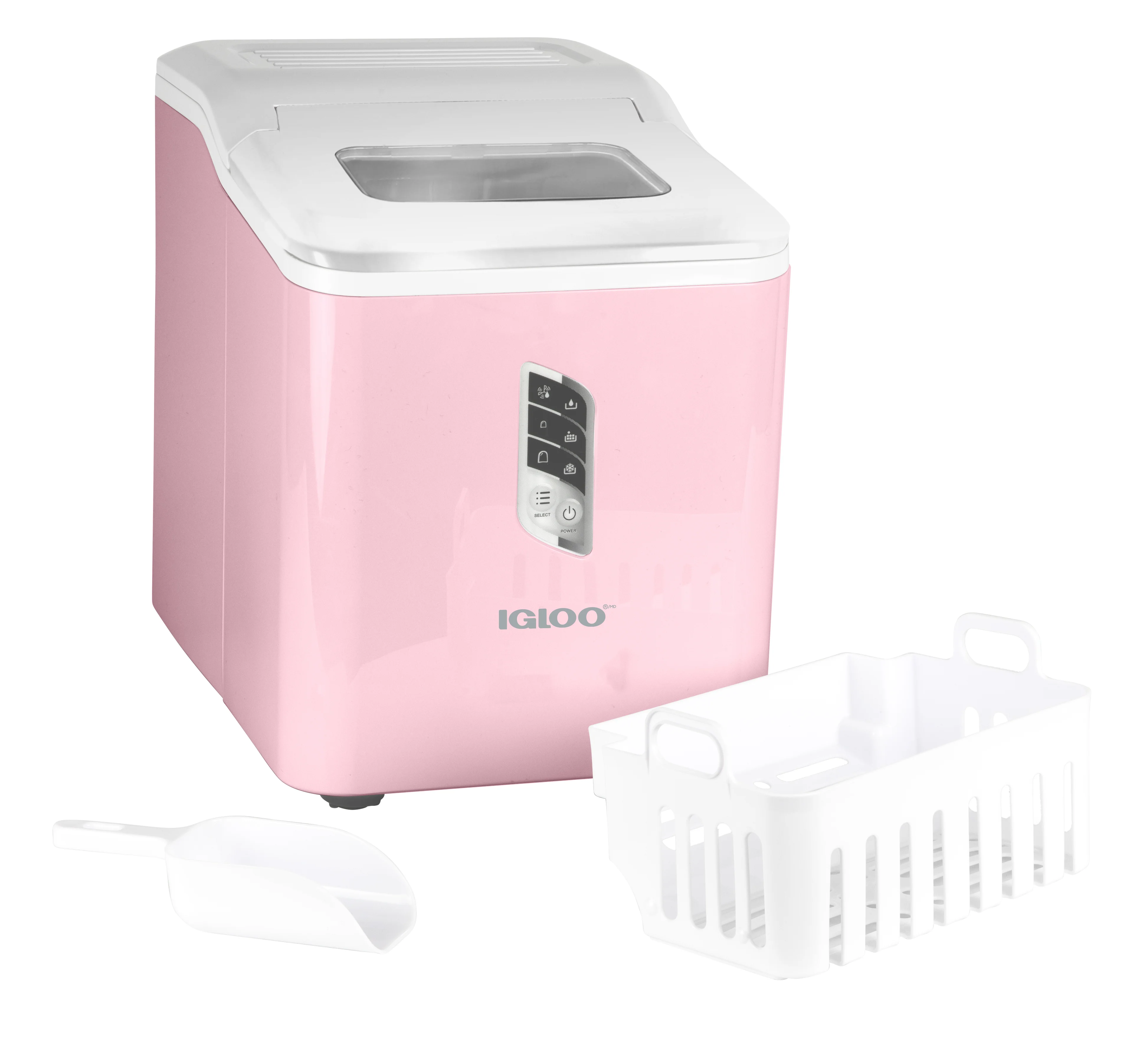 Igloo Self-Cleaning 26-Pound Ice Maker, Pink - Inhomebuy